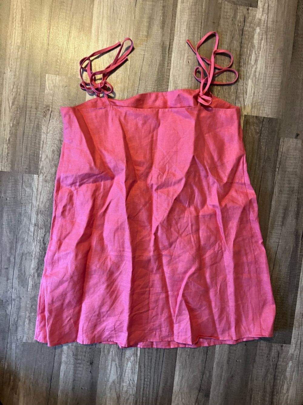 Reformation Aubree 100% Linen Mini Dress in Pink Snapdragon (Medium) - Picture 5 of 6